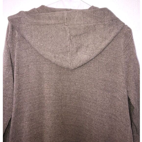 BAREFOOT DREAMS Women's Open Front Cardigan Hood Size Small Brown - Picture 4 of 12